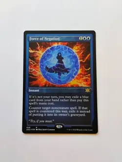 MTG Force of Negation Rare Foil Etched - Image 1