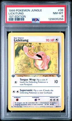 Lickitung 1999 Pokemon Jungle 1st Edition #38 PSA NM-MT 8 - Image 1