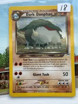 Dark Donphan 3/105 Holo Rare Pokemon TCG Neo Destiny WOTC English LP - Image 1
