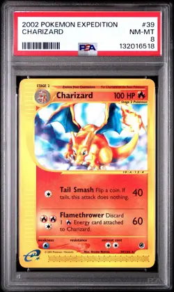 Pokemon 2002 E-Card Series Expedition Charizard #39 PSA 8 - Image 1