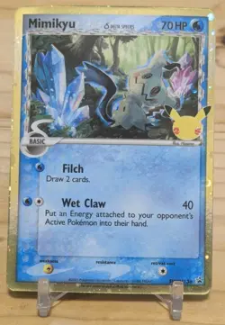 Mimikyu SWSH136 Delta Species Holo Black Star Promo 25th Anniversary Pokemon - Image 1