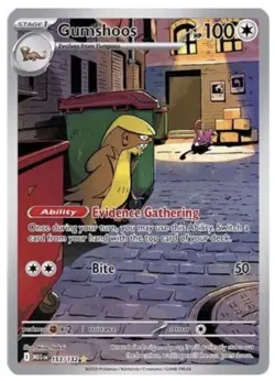 Gumshoos 153/132 Full Art Holo Illustration Rare Mega Evolution Pokemon 2025 NM - Image 1