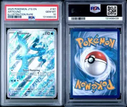 2025 POKEMON JTG EN-JOURNEY TOGETHER ILLUSTRATION RARE #161 ARTICUNO PSA 10 - Image 1