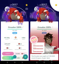 Pokemon Acc Go Lvl 40 - 100% Groudon - 28 Shiny & 60 Legendary - 850K Stardust - Image 2