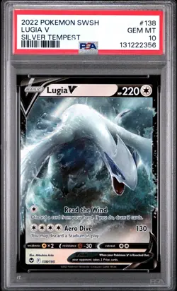 2022 POKEMON SWORD & SHIELD SILVER TEMPEST #138 LUGIA V PSA 10 - Image 1