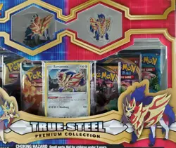 2020 Pokemon TCG True Steel Premium Box - Featuring Zamazenta (Factory Sealed) - Image 3