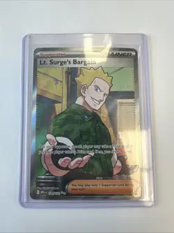 Pokemon Lt. Surge's Bargain 170/132 Me01: Mega Evolution Full Art Trainer NM - Image 1