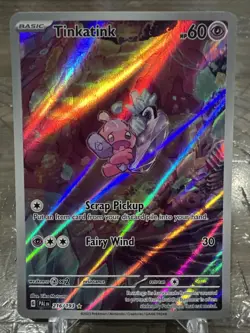 Tinkatink Illustration Rare Sv02 Paldea Evolved 216/193 NM Condition Pokemon TCG - Image 1