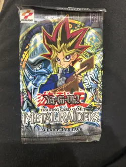 2002 Vintage YuGiOh Original Metal Raiders Booster Pack unweighed! First Print - Image 1