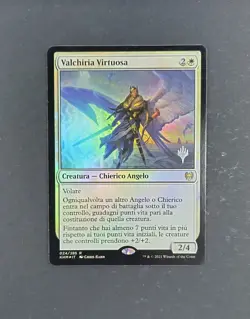MTG Valchiria Virtuosa / Righteous Valkyrie - Kaldheim: Promo FOIL ITA (EX) - Image 1