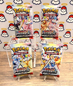 Prismatic Evolutions Pokemon TCG Booster Pack COMPLETE ART SET - 4 Packs SEALED - Image 1