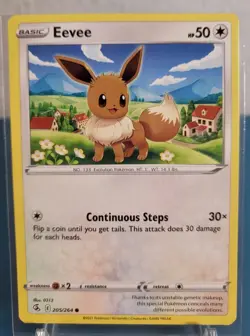 Eevee 205/264 - Fusion Strike - Common - Pokemon Card TCG - Image 1