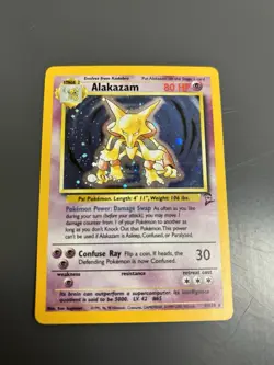 Pokemon TCG Alakazam Holo 1/130 Base Set 2 Holographic Near Mint - Image 2