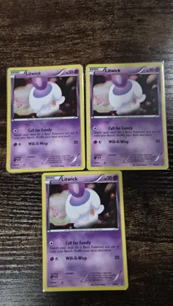 3 Pokemon TCG Litwick (BW27) Black Star Black & White Promo - Image 1