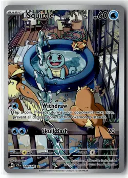 Squirtle ⭐ 148/142 Illustration Rare Stellar Crown 2024 Pokemon NM/LP - Image 1