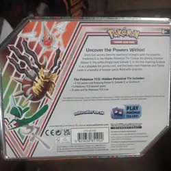 Pokemon TCG Hidden Potential Tin Rotom V Sealed New 5 Booster Packs Promo Card - Image 2