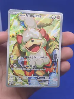 Pokemon Twilight Masquerade Hisuian Growlithe 181/167 Illustration Rare NM - Image 2