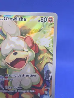 Pokemon Twilight Masquerade Hisuian Growlithe 181/167 Illustration Rare NM - Image 4