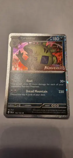 Tyranitar - 135/193 Pokemon Paldea Evolved Premium Collection Stamped Promo Card - Image 1