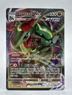Pokemon TCG Rayquaza VMAX Evolving Skies 111/203 Holo Ultra Rare NM - Free ship - Image 1