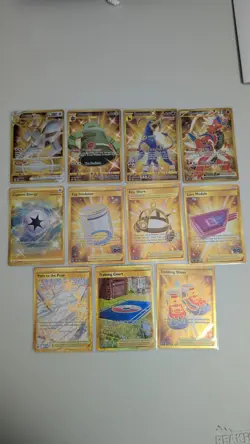 Pokemon TCG LOT 11 Cards TRAINER GOLD SECRET RARE Cards Near Mint - Image 1