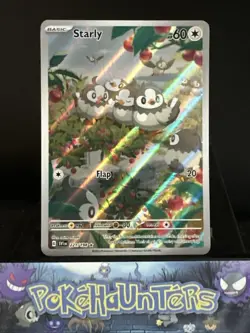 Pokemon Card Starly 221/198 Scarlet Violet Base Set Illustration Rare NM - Image 1