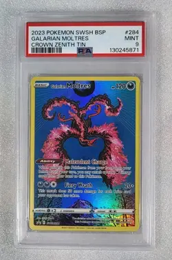 Galarian Moltres SWSH284 PSA 9 MINT Black Star Promos Pokemon TCG - Image 1
