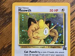 Pokemon Wotc Black Star Promo # 10/53 Gameboy Meowth,,nice card,,not played - Image 3