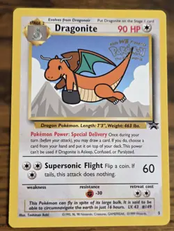 Pokemon Wotc Black Star Promo # 5 Movie Promo DRAGONITE **not played** - Image 1