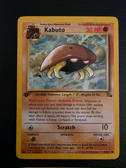King Kabuto 1st Edition Fossil Vintage Pokemon Lot 8 Cards LP WOTC 50/62 ?? - Image 3
