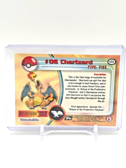 2000 Topps Pokemon TV Animation Edition #6 Charizard Series 1 - Image 2