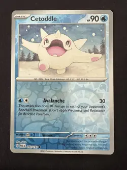 POKEMON TCG CETODDLE 053/193 PALDEA EVOLVED REVERSE HOLO RARE ENGLISH - Image 1