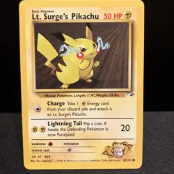 Pokemon - Gym Heroes Lt. Surge's Pikachu 81/132 LP - Image 1