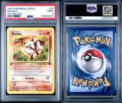 Mankey 1999 Pokemon Jungle 1st Edition 55/64 PSA MINT 9 - Image 3