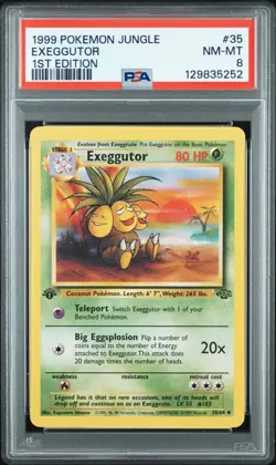 Exeggutor 1999 Pokemon Jungle 1st Edition #35 PSA NM-MT 8 - Image 1