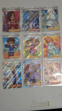 Pokemon TCG lot 9 cards Trainer Character FULL ART RARE - Image 1