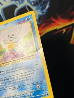 Squirtle 63/102 4th Print Base Set - Common Pokemon Card - WOTC HP - Image 4