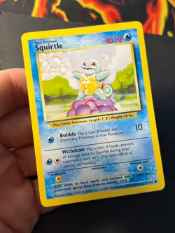Squirtle 63/102 4th Print Base Set - Common Pokemon Card - WOTC HP - Image 5