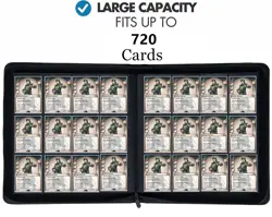 12 Pocket 720 Pockets Trading Card Binder, Ringless Side Loading Card Holder ... - Image 2