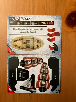 WIZKIDS Pirates of The Crimson Coast Card Games nave WIGLAF Frozen North - Image 1