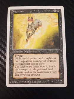 1994 Magic: The Gathering - Revised(3rd) - NIGHTMARE - Rare - NM - Image 1