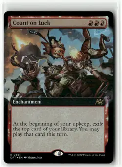 Count on Luck Extended Art FOIL - Aetherdrift MTG NM - Image 1