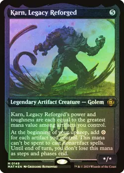 MTG KARN, LEGACY REFORGED ETCHED FOIL March of the Machine: The Aftermath NM - Image 1