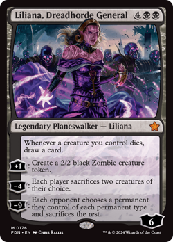 x1 Liliana, Dreadhorde General FDN Foundations MTG 176 MYTHIC M/NM 1x - Image 1