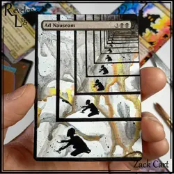 Ad Nauseam Altered Art - Hand Painted MTG Alter - Magic the Gathering - Image 1