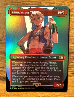 Magic MTG Final Fantasy Vaan, Street Thief #390 *FOIL* Borderless Rare FFXIII - Image 1