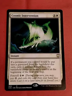 Cosmic Intervention #003 Commander: Kaldheim - MTG - Reg Rare - Unplayed Mint+ - Image 1