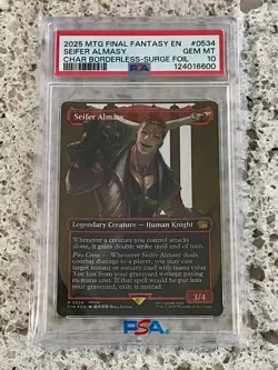 2025 MTG - Seifer Almasy (Borderless Surge Foil) 0534 - FFVIII - PSA 10 - Image 1