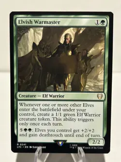 Elvish Warmaster 241 R Commander: The Lord of the Rings NM MTG - Image 1