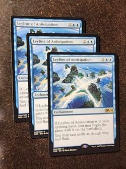 3x Leyline of Anticipation rare enchantment cards - M20 - NM/VG - Image 1
